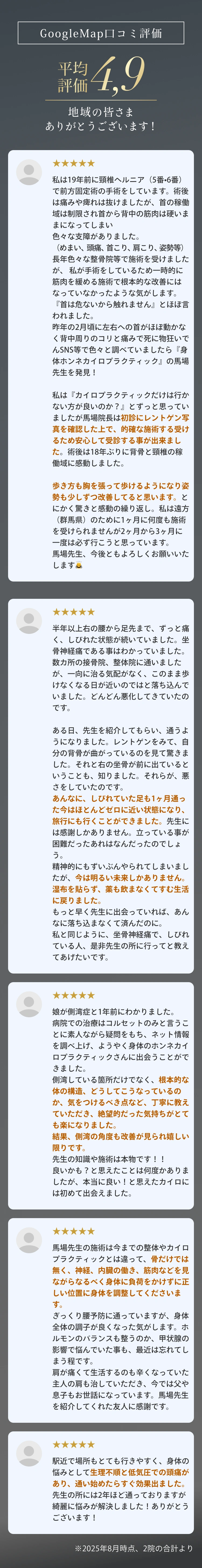 平均評価4,9地域の皆さまありがとうございます！